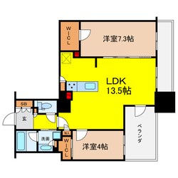 ブランズタワー大阪本町の物件間取画像